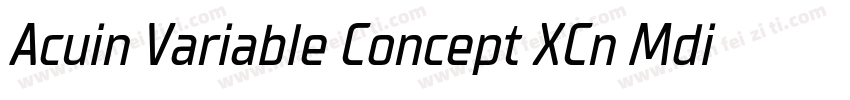 Acuin Variable Concept XCn Mdi字体转换
